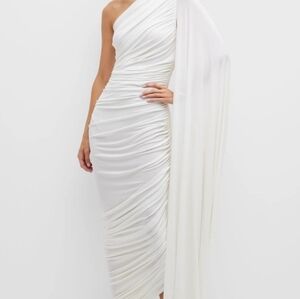 Norma Kamali Diana Shirred One-Sleeve Gown size M